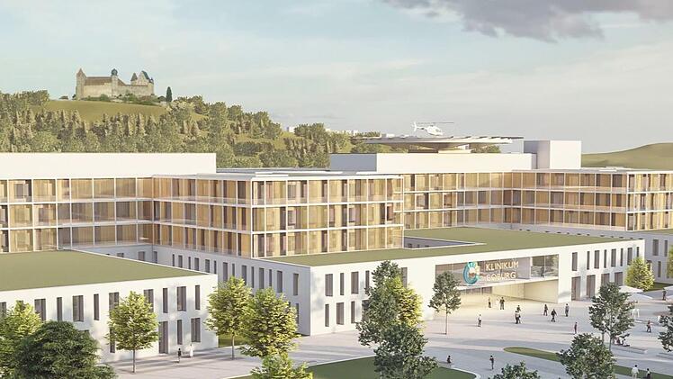 So soll Coburgs neues Krankenhaus mit Hubschrauber-Landeplatz aussehen.