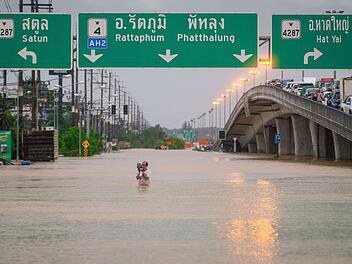 Überschwemmungen in Südthailand