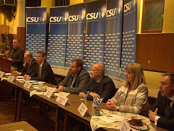 René Boldt spricht bei der Versammlung der CSU Coburg Foto: Bettina Knauth