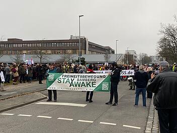 Demonstration gegen Corona-Maßnahmen in Bamberg
