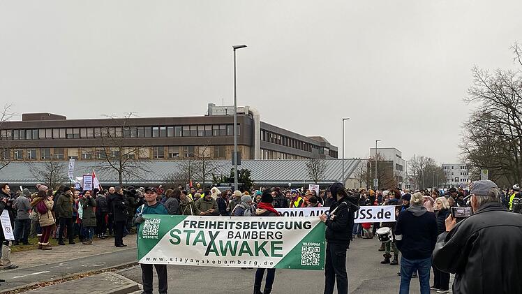 Demonstration gegen Corona-Maßnahmen in Bamberg