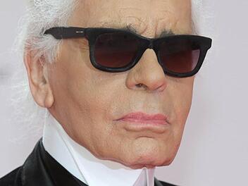 Geht nur mit Brille vor die Tür: Karl Lagerfeld. Foto: dpa