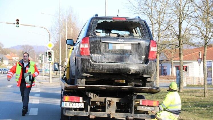 An der Ampel bei der Abzweigung zum Naherholungsgebiet ereignete sich der Unfall.Foto: Katrin Geyer