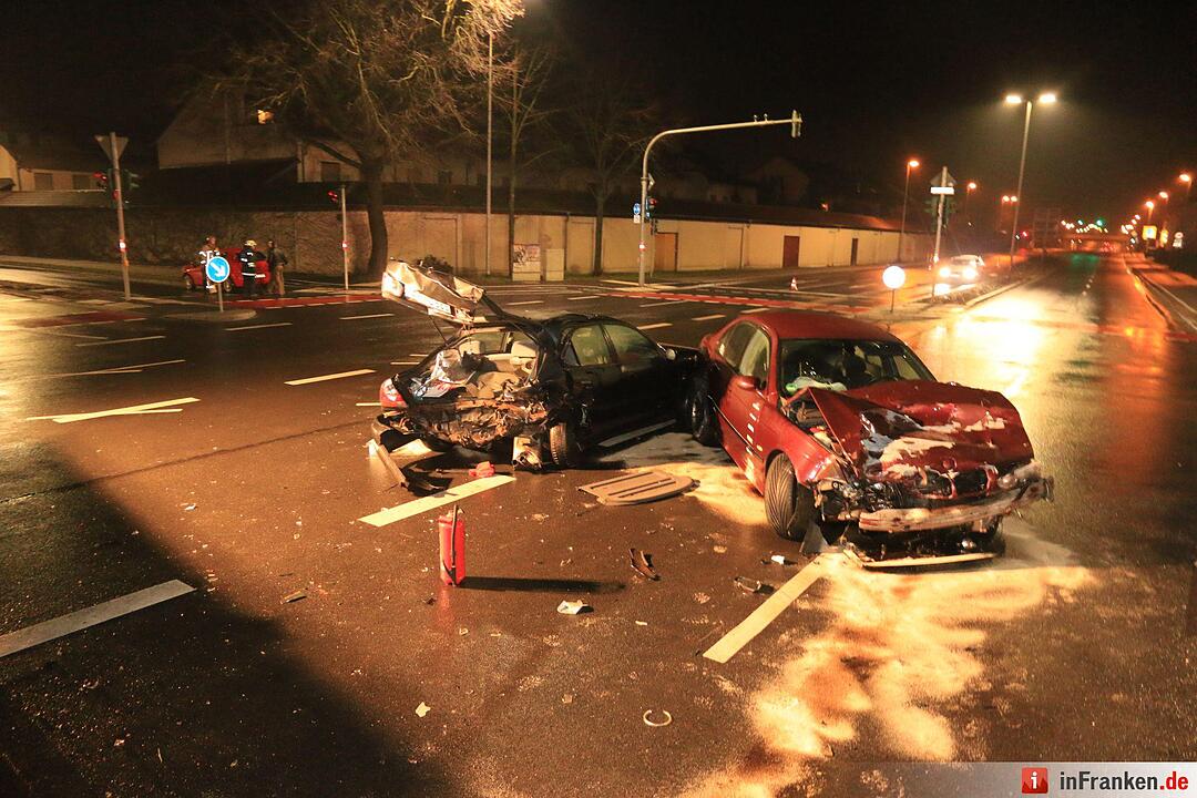 Frontalkollision am Münchner Ring in Bamberg