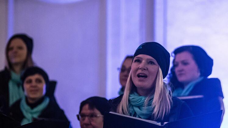 Begeisternder Auftritt: Das Vocalensemble Coburg gastierte in der Schlosskirche von Lahm im Itzgrund.Foto: Jochen Berger