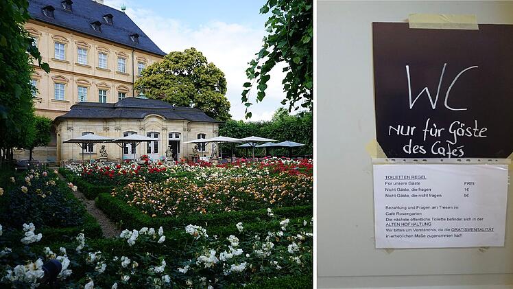Bamberg: Rosengarten-Café erregt mit Toiletten-Aushang Aufsehen - "gegen Gratis-Mentalität"