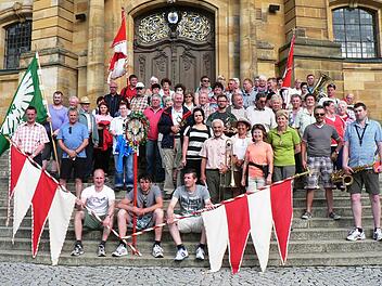 Zum 16. Mal wallfahrten Mitglieder und Freunde der DJK Kirchaich nach Vierzehnheiligen. Fotos: sw