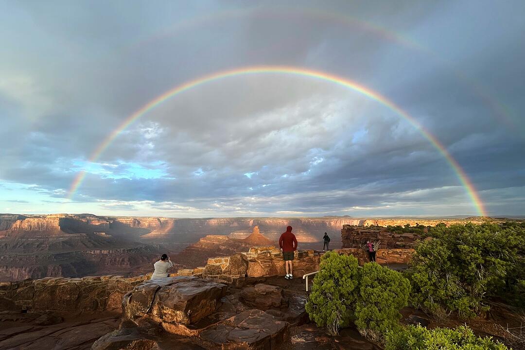 Doppelter Regenbogen in den USA