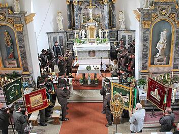 Die Talkirche bot einen würdigen Rahmen für die Hubertusmesse des Hubertusvereins Münnerstadt. Foto: Dieter Britz