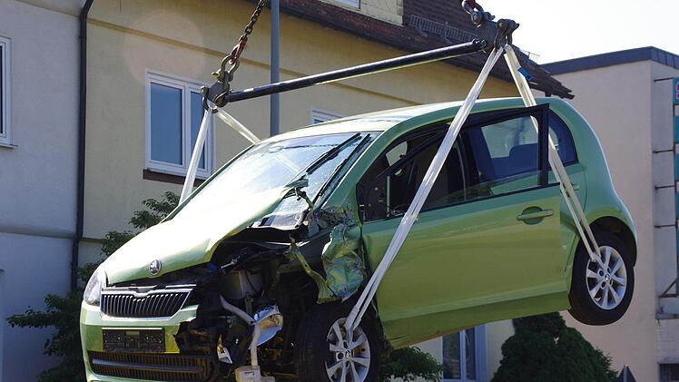 Der Wagen der Unfallverursacherin. Foto: Marco Meißner