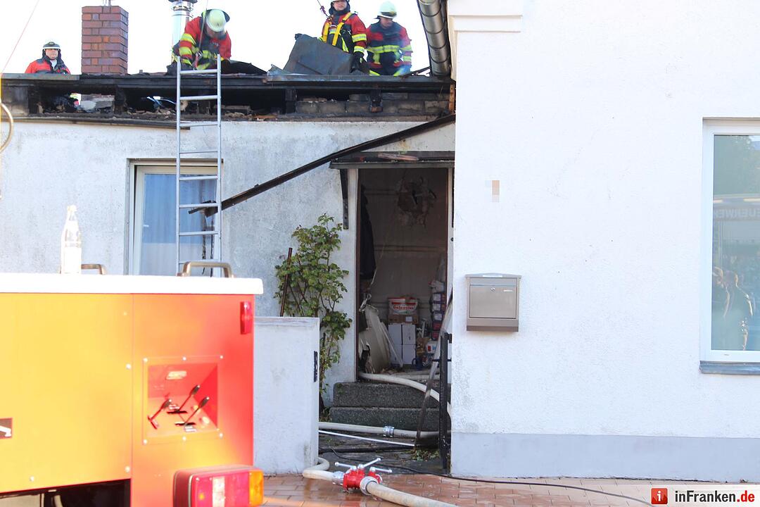 Dachstuhlbrand in Röthenbach an der Pegnitz