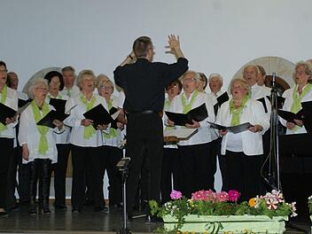 Die MGV Chorgemeinschaft wird mit Vorsitzendem Klaus Wüstner weiter bestehen, wie hier beim Liederabend im Pfarrzentrum.  Foto: Winfried Ehling