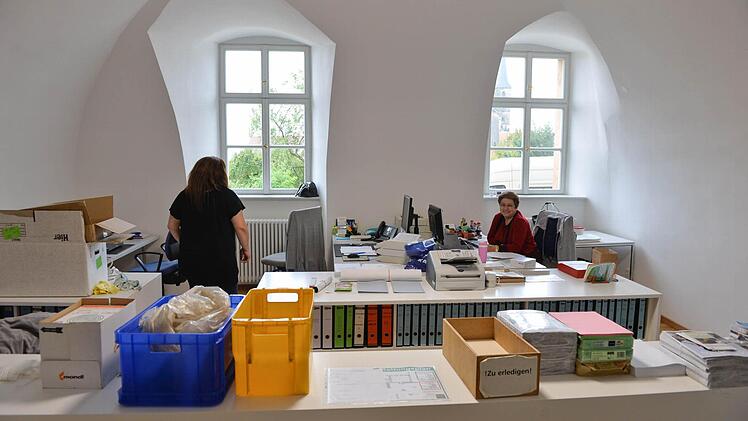 Das Sekretariat im Erdgeschoss. Foto: Ronald Rinklef