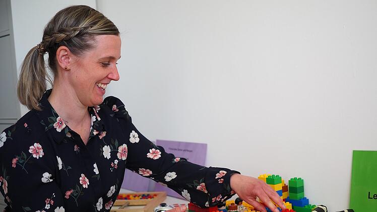 Pädagogin Kathrin Greiner in der neu eingerichteten Frühförderstelle in Haarbrücken.