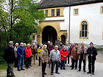 Wanderer auf Schloss Frankenberg