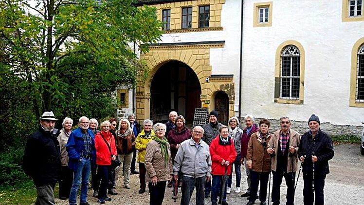 Wanderer auf Schloss Frankenberg