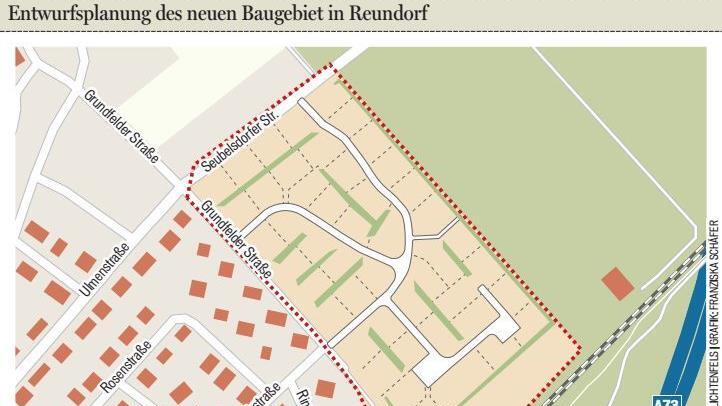 Das neue Baugebiet wird von Seubelsdorfer- und Grundfelder Straße her erschlossen.