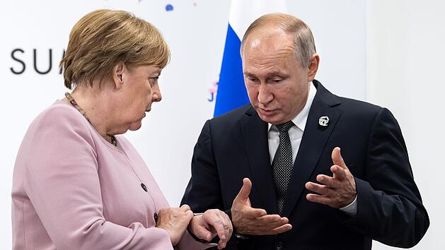 Kanzlerin Angela Merkel und Russlands Pr&auml;sident Wladimir Putin