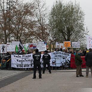 Demonstration gegen AfD-Veranstaltung in Gunzenhausen