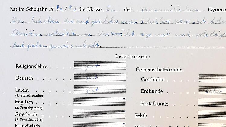Das Jahreszeugnis nach dem enttäuschenden Zwischenzeugnis, das Christian Lange leider nicht mehr finden konnte.  Repro/Foto: Rinklef