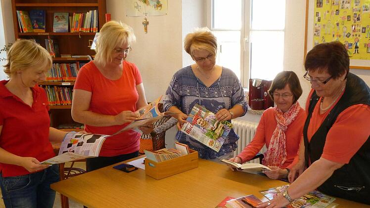 Das ehrenamtliche Büchereiteam bilden Daniela Hofmann, Gabi List, Christine Rippstein, Monika Weisel-Ullrich und die Leiterin Marliese Löser (von links). Es fehlen Monika Mahr, Silvia Schanz und Martina Kümmel.