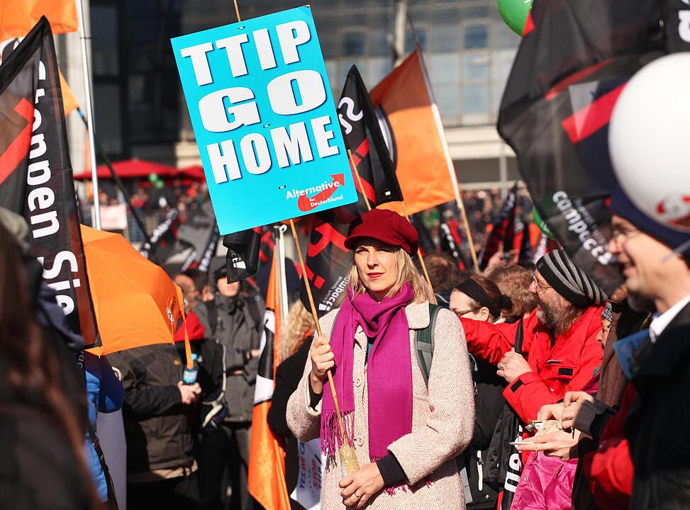 Demonstration gegen TTIP und Ceta