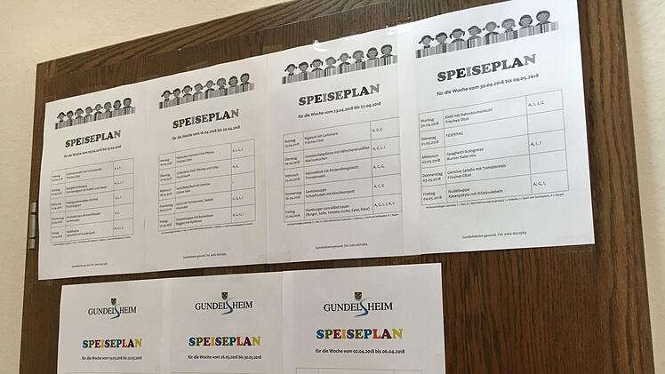 Blick auf den Speiseplan im gesunden GundelsheimFoto: Anette Schreiber