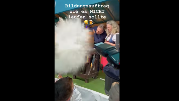 Bierdusche bei Anstich