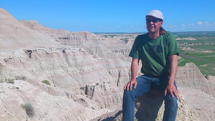 Haui (Klaus Hack) in den Bad Lands, South Dakota. privat