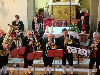 Auch das Posaunenquartett trat in der Kirche auf. Philipp Bauernschubert