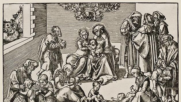 Lucas Cranach d. &Auml;., Die heilige Sippe, um 1509. Kunstsammlungen der Veste Coburg, Inv.-Nr. I,41,15