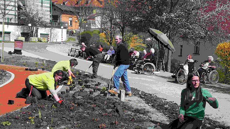 Der Sinnesgarten "Antoni" nimmt langsam Gestalt an. Foto: Helga Brauner