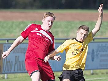 Der SV Steinwiesen und Niklas Renk (gelbes Trikot) wollen beim FC Mitwitz II ihre Auswärtsbilanz aufbessern. Jonas Trukenbrod und die SG Gundesldorf/Reitsch haben mit dem Kellerkind SG Kleintettau II/Buchbach eine vermeintlich einfache Aufgabe vor sich.  Foto: Heinrich Weiß