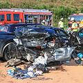 Tödlicher Unfall auf A3: Ein Säugling verlor am Sonntagmittag sein Leben. Foto: Merzbach/News5