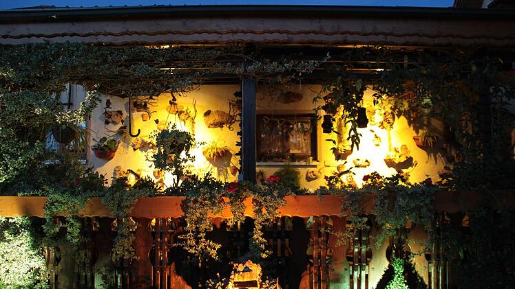 Der beleuchtete Garten der Familie Eichner aus Harsdorf. Foto: Jürgen Gärtner