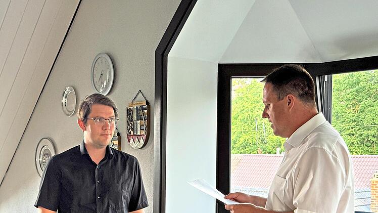 Ortssprecher Daniel Kaiser (links) und B&uuml;rgermeister Andr&eacute; Dehler. Alexandra Kemnitzer