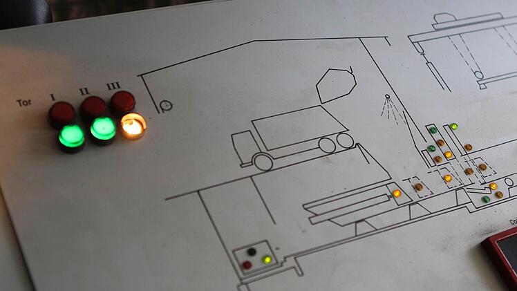 In der Schaltwarte überwachen die Mitarbeiter den Weg des Mülls,...
