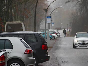 Seit 25 Jahren stehen in der Bad Kissinger Au offiziell Parkplätze zur Verfügung. Sie sind vor allem für Langzeitparker interessant. Foto: Heike Beudert