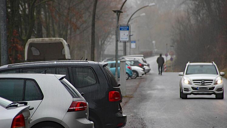 Seit 25 Jahren stehen in der Bad Kissinger Au offiziell Parkplätze zur Verfügung. Sie sind vor allem für Langzeitparker interessant. Foto: Heike Beudert