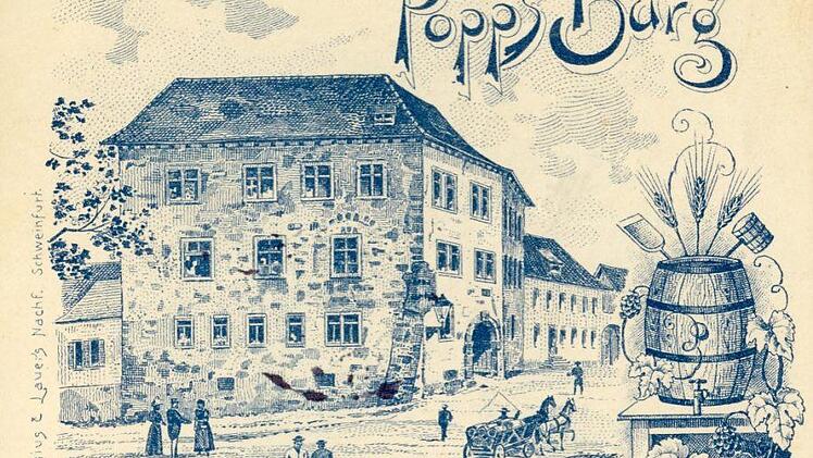 Popp´s Burg hieß eine zeitlang die einstige  Brauereigaststätte in der Jörgentorgasse.Repro Stadtarchiv Münnerstadt