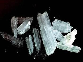 Kristalle der Droge Crystal Speed. Foto: Archiv