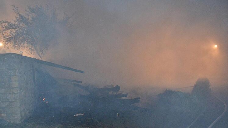 Feuer im Kloster Maria Bildhausen.  Foto: Hanns Friedrich