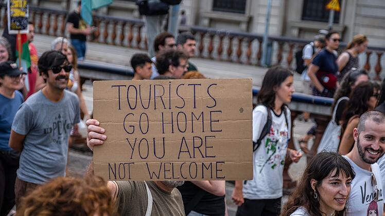 Demonstration gegen Massentourismus in Barcelona