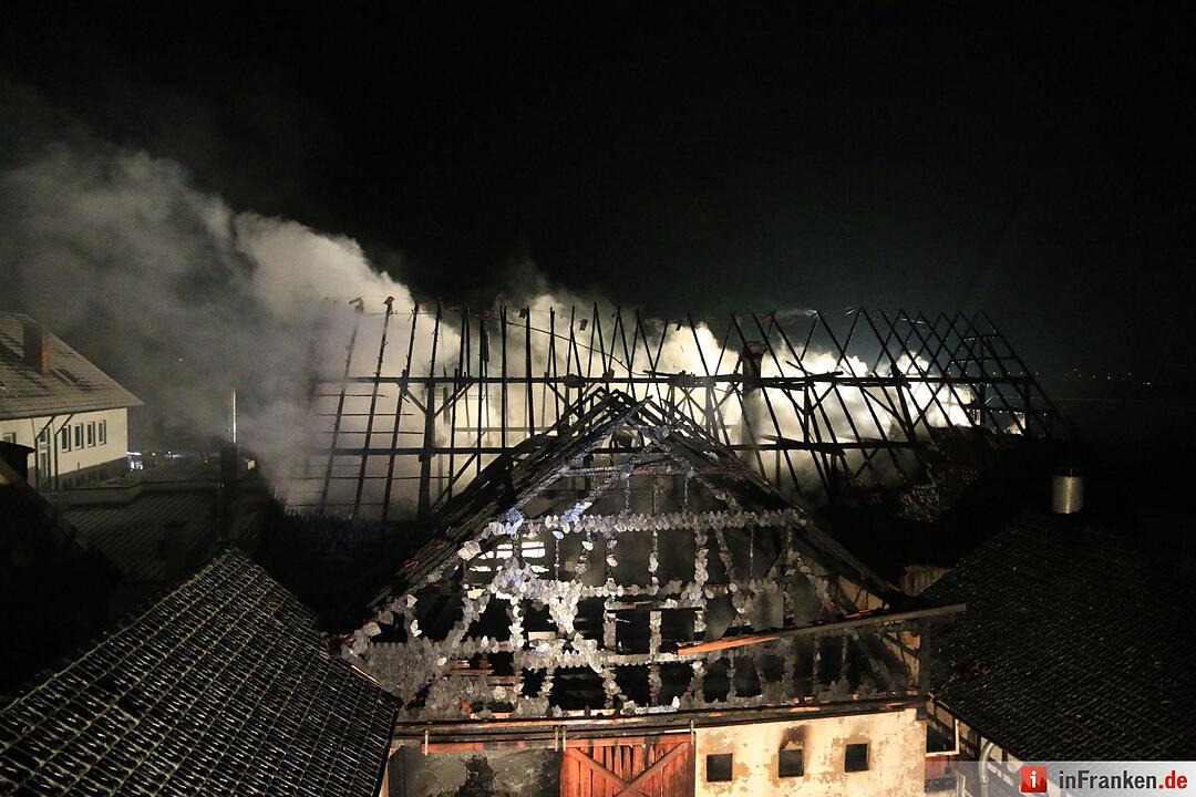 Scheunenbrand in Reundorf bei Lichtenfels
