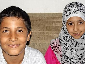 Auf der Suche nach einem Leben in Frieden landeten die Geschwister Adnan (links) und Omima mit ihrer Familie in Ebern. Sie kommen aus Syrien.  Foto: Johanna Eckert