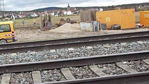 Bei Kersbach wird eine Baustelle eingerichtet.