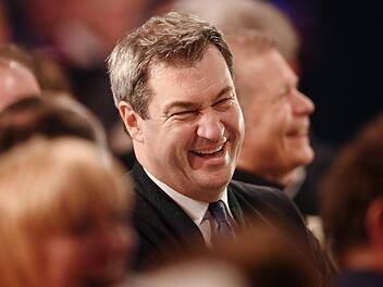 Nockherberg 2019:   Markus S&ouml;der war am Dienstagabend mit seiner Frau Karin auf dem Nockherberg.  Foto: Tobias Hase/dpa