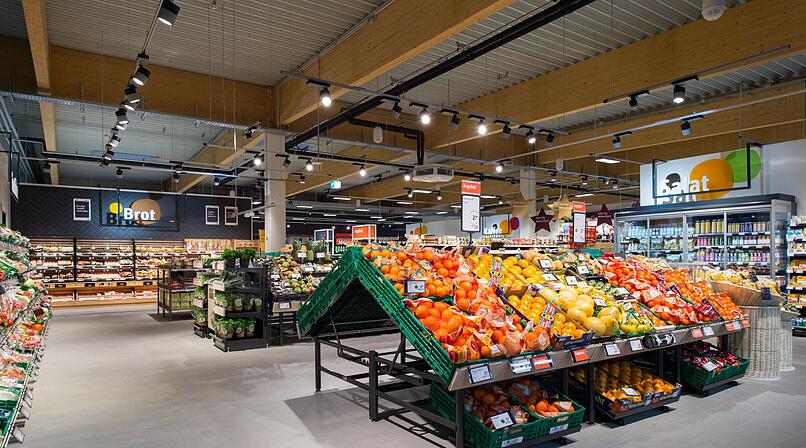Obst- und Gem&uuml;seabteilung einer Tegut-Filiale