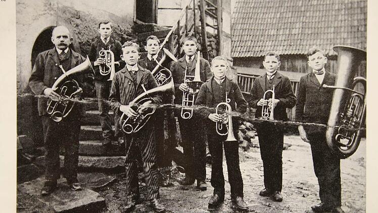 Die Blasmusik-Truppe im Jahr 1919.