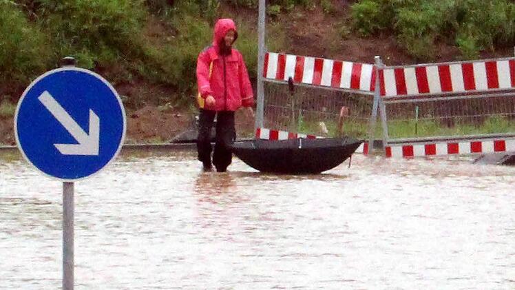 Hochwasser in Volkach. Foto: Peter Pfannes